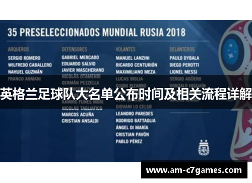英格兰足球队大名单公布时间及相关流程详解 英格兰足球队大名单公布时间及相关流程详解